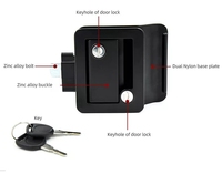 Serrure de porte de camping-car en alliage de zinc robuste avec double cylindre antivol, grade 2 ANSI, étanche pour caravanes et camping-cars