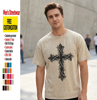 T-shirt en coton épais 280 g/m² vierge pour homme, coupe oversize et carrée, personnalisable, effet vintage et délavé à l'acide, qualité supérieure X