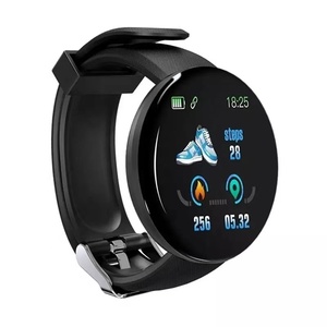 Yuvarlak ekran en ucuz Smartwatch Band D18 Reloj Iteligente su geçirmez Android bilezik akıllı saat D18