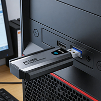 Adaptador Inalámbrico USB 3.0 WiFi 6 AX1800, 1800Mbps, Doble Banda 5GHz 2.4GHz, Tarjeta de Red sin Controlador para PC y Laptop