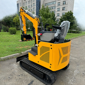 Mini-excavatrice sur chenilles de couleur orange avec pompe à économie d'énergie pour la construction routière et les travaux de terrassement - Product Image 4