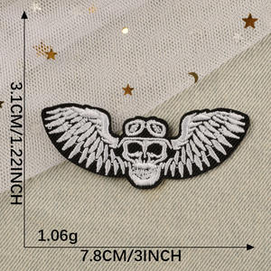 רקמה תווית רקמה מדבקות הגולגולת בגדים טלאים אביזרים פאנק מדבקות רקמה רקמה ברזל תיקון - Product Image 5