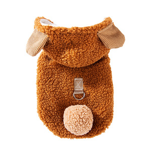Cute Animal Fleece <b>Dog</b> Vest Sleeveless With Leash Hook For Small <b>Dogs</b> Autumn Winter Wear - Product Image 5