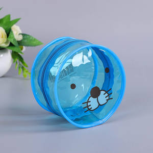 Hot Sale Recyclable Cartoon Pattern Printed PE <b>Glue</b> Bone Bag EVA Zipper Cosmetic Storage Children's Changing Bag Supermarket Use - Product Image 2