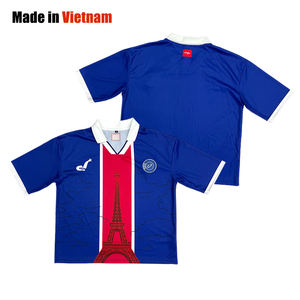 เสื้อฟุตบอลสไตล์วินเทจแบบสตรีท ปักลายแบบแพทช์เวิร์ค ระบายอากาศได้ดี สวมใส่สบาย ไซส์พลัส - Product Image 1