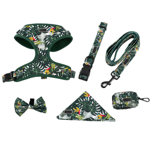 Schnellverschluss Umweltfreundliches Nylon-Hundehalsband mit Modisch Bedruckten Bändern und Dehnbarem Knopfverschluss für Alle Rassen - Product Image 1