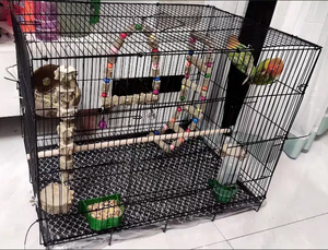 Hafif PP Plastik ve Demir Kuş Kafesi (Muhabbet Kuşları/Sevgili Kuşları için) - Toptan Satış, Dahili Salıncak ve Sızdırmaz Yemlik, 3 Ay Garanti - Product Image 6