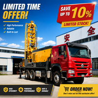 Foreuse de puits montée sur camion, machine de forage portable à moteur diesel
