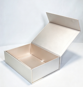 Boîte en carton pliable de luxe, emballage cadeau argenté, boîtes rigides en papier magnétique avec couvercle pour vêtements - Product Image 3