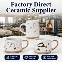 Nouvelles tasses en céramique de grès imprimées sérigraphiées au design populaire, écologiques, réutilisables, pour café, thé, lait, ensembles cadeaux, compatibles lave-vaisselle