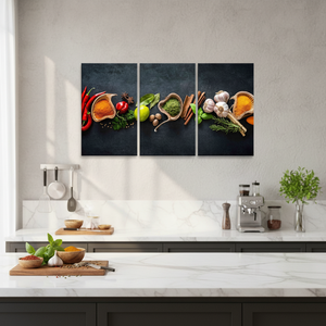 Spice Art <b>Canvas</b> Print: Elegant Kitchen <b>Wall</b> Decor Artwork,SET OF 3 <b>CANVAS</b> - Product Image 3