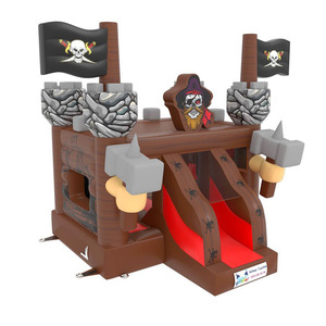 <span class=keywords><strong>Castillo</strong></span> Inflable con Tobogán con Temática de <span class=keywords><strong>Fortaleza</strong></span> Pirata, de Grado Comercial, para Fiestas y Alquiler de Eventos - Product Image 2