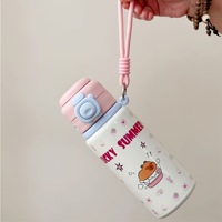 Thermos portable en acier inoxydable à motif de hérisson de dessin animé, idéal pour les influenceurs, cadeau mignon pour filles et enfants