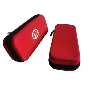 Funda protectora para reloj, accesorio de tela tejida roja, rectangular, portátil, con bolsillo de red, OEM