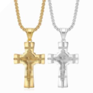 Stainless Steel <b>Cross</b> Pendant Necklace Unisex Gift Jewelry Geometric Design XG005 - Product Image 1