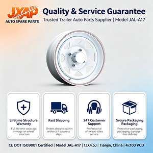 Jantes en acier JAXP de 13 <span class=keywords><strong>pouces</strong></span>, blanches, à rayons, <span class=keywords><strong>4x100</strong></span>, 4 trous, pour <span class=keywords><strong>remorque</strong></span> - Product Image 6