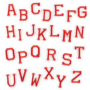 Stock en vrac 5cm 2 pouces taille couleur unie fer sur broderie lettre patchs pour maillots à capuche - Product Image 1