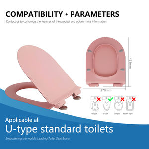 مقعد مرحاض وردي ساحر سهل التركيب للأطفال والكبار مقعد حمام للحمامات المنزلية الحديثة - Product Image 2