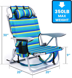 Silla Plegable Portátil para Exteriores, Resistente, para Adultos, con Portavasos y Reposabrazos, para Camping, Pesca, Deportes, Patio, Playa - Product Image 3