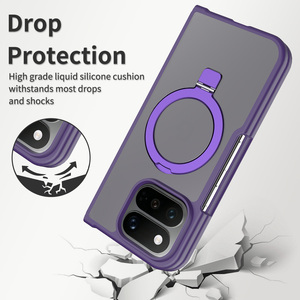 Funda transparente mayorista con anillo y soporte para Google Pixel <span class=keywords><strong>11</strong></span> Pro Fold, protección de bisagra, anticaída, para smartphone plegable OEM - Product Image 2