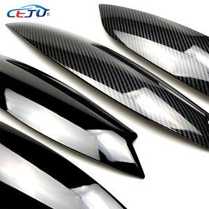2 Piezas de Cubiertas Decorativas para Faros Delanteros, Aspecto de Fibra de Carbono Negra, para <span class=keywords><strong>Volkswagen</strong></span> VW <span class=keywords><strong>GOLF</strong></span> <span class=keywords><strong>5</strong></span> MK5 <span class=keywords><strong>GTI</strong></span> R <span class=keywords><strong>2005</strong></span> 2006 2007 - Product Image 3