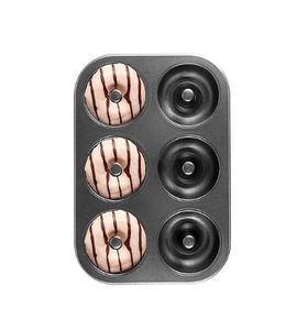 Moule à beignets à 6 cavités, fait des beignets ou des friandises au four, antiadhésif et passe au lave-vaisselle, à déguster ou à offrir en cadeau - Product Image 1