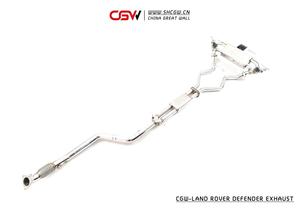 Pipa Depan Catback Knalpot Kustom Pabrikan Tiongkok dengan Remote untuk Land Rover Defender 3.0 MY 2020 Catback - Product Image 4