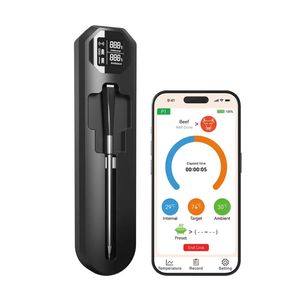 Gốm xử lý nhiệt độ kép không dây <span class=keywords><strong>Bluetooth</strong></span> thịt Nhiệt kế thăm dò cho BBQ nướng, lò nướng, Nồi chiên không khí, bếp - Product Image 4