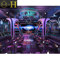 Approvisionnement direct d'usine Pub Design d'intérieur Éclairage LED Meubles de boîte de nuit Comptoir de bar personnalisé pour discothèque