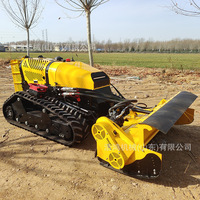 Tondeuse intelligente télécommandée sur chenilles pour désherbage, broyeur de pentes de voies rapides, tondeuse pour barrages de réservoirs, puissance 37,8 CV, 1420 kg