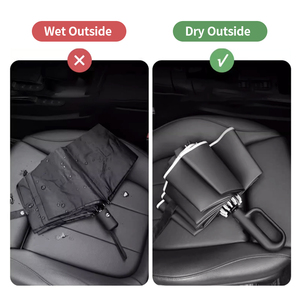 Прочный ветрозащитный Портативный Компактный складной с отражающей полосой автоматический зонт с реверсивной пряжкой - Product Image 4