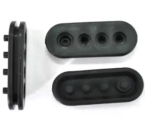 OEM Customized IATF16949 High Quality One Row of 4 Holes Rubber Grommet EPDM/Silicone Rubber Products