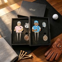 Outil de réparation de divots de golf en métal durable à poteau unique avec clip pour cigare et système de déverrouillage rapide, en acier premium pour gravure laser