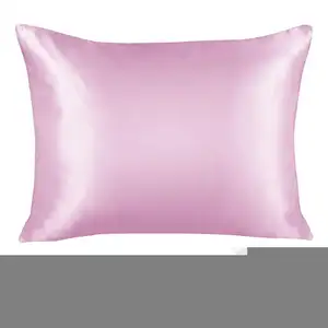 Sarung bantal Satin mewah rasa sutra kualitas tinggi untuk standar rambut rumah sarung bantal Satin dengan ritsleting