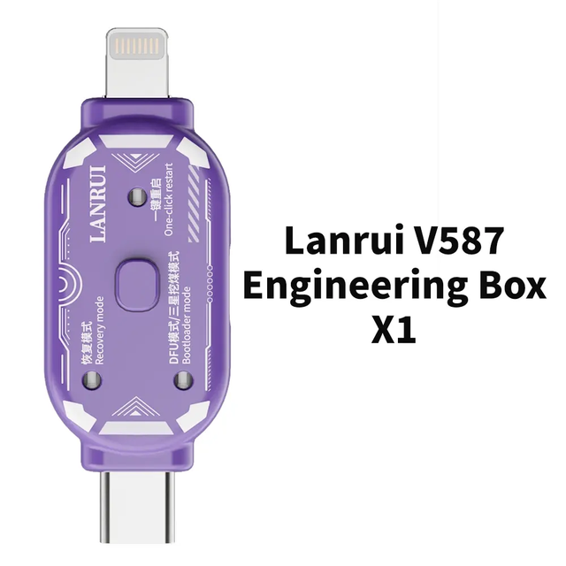 Lanrui V587 DFU Data Engineering Box Tool Support One Click One-click Restart Enter Recovery Mode for Phone Repair Tool