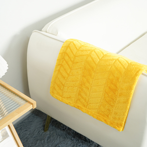 Flannel lông cừu ném chăn, mềm mại Fluffy sofa Chăn với trang trí hoa văn cổ điển, ấm áp và nhẹ, màu vàng chanh - Product Image 5