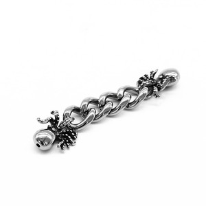 yunnique - Fornituras para pulseras de cadena de pulpo de acero inoxidable para la fabricación de joyas, forma irregular, color retro brillante, teñido en negro - Product Image 3