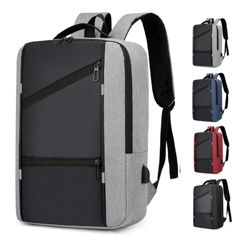 กระเป๋าเป้สะพายหลังสำหรับนักธุรกิจสำหรับผู้ชาย, กระเป๋าคอมพิวเตอร์กระเป๋าเป้นักเรียนแฟชั่นชาร์จ USB