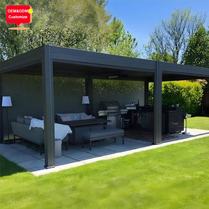 Bioclimatic Wall Mounted Pergola Louvers Custom Aluminum Motorised Pergola System to Cover a <strong>Terrace</strong> Area - Product Image 4