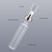 En stock OEM ODM 100ml 120ml 150ml 200ml 250ml Flacon vaporisateur de brouillard de maquillage pour cosmétiques