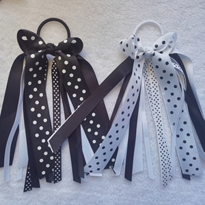 Imprimer Léopard à pois <span class=keywords><strong>chevron</strong></span> ruban enfants porte-queue de cheval cheveux arcs gland rubans Streamer queue de cheval cravates pour les filles - Product Image 6