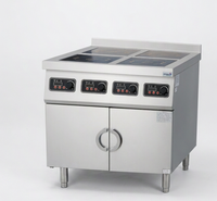 Cuisinière à induction professionnelle autonome Fuchu à quatre foyers, en acier inoxydable, économe en énergie, pour usage commercial