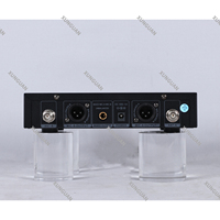 Microphone sans fil UHF professionnel R-400S 4 canaux à détection de fréquence infrarouge, micro et récepteur portatifs compacts en métal (un émetteur pour quatre micros)