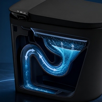 WC intelligent de luxe monobloc avec bidet automatique, siège de toilette électronique, cuvette moderne avec capteur radar