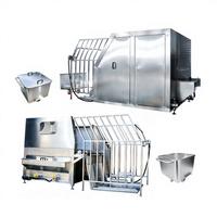Laveuse de chariots à viande professionnelle, machine de nettoyage de conteneurs, nettoyeur de polybox, nettoyeur de cages, nettoyeur haute pression pour chariots à viande