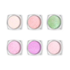 Poudre à ongles effet miroir chrome nude, pigment scintillant Aurora pour une manucure DIY brillante - Product Image 1