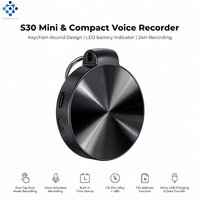 Enregistreur vocal numérique miniature S30 en forme de porte-clés avec USB, enregistrement 24 heures, enregistreur audio à activation vocale double mode à un bouton