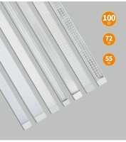 Lumière de Purification à Led avec couvercle en cristal, diffuseur prismatique à Tube de latte, lumière linéaire à Led 60w 80w 100w