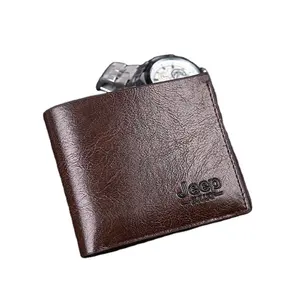 2024 New Fashion Wallet Men's Short Horizontal Soft Leather Business Wallet Youth Wallet Student Multi-Functional Simplicity