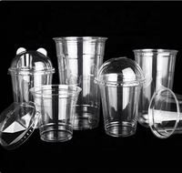 Contenants d'emballage de 22 oz, gobelet en plastique jetable, gobelet à vin, gobelet à bingsu, gobelet à crème glacée, gobelet à yaourt à la noix de coco, gobelet à dessert en forme de cœur avec couvercle et cuillères